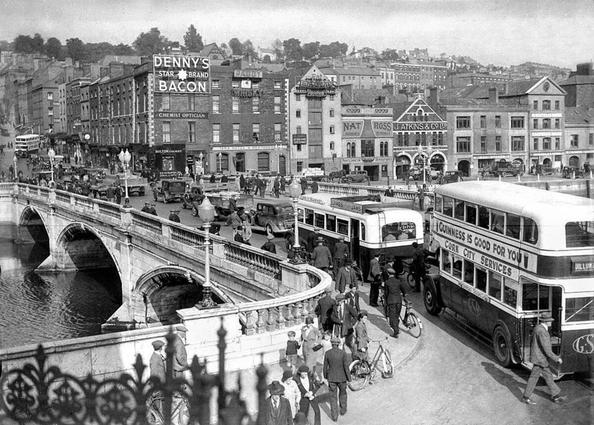 Old Cork St Patricks Bridge August 1936. Picture supplied by Blake Burke. Old Cork St Patricks Bridge August 1936. Picture supplied by Blake Burke.