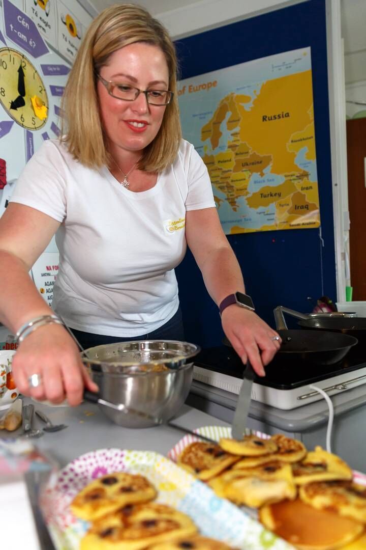 Kate Ryan making pancakes at Glandore School. Picture: John Beasley Kate Ryan making pancakes at Glandore School. Picture: John Beasley