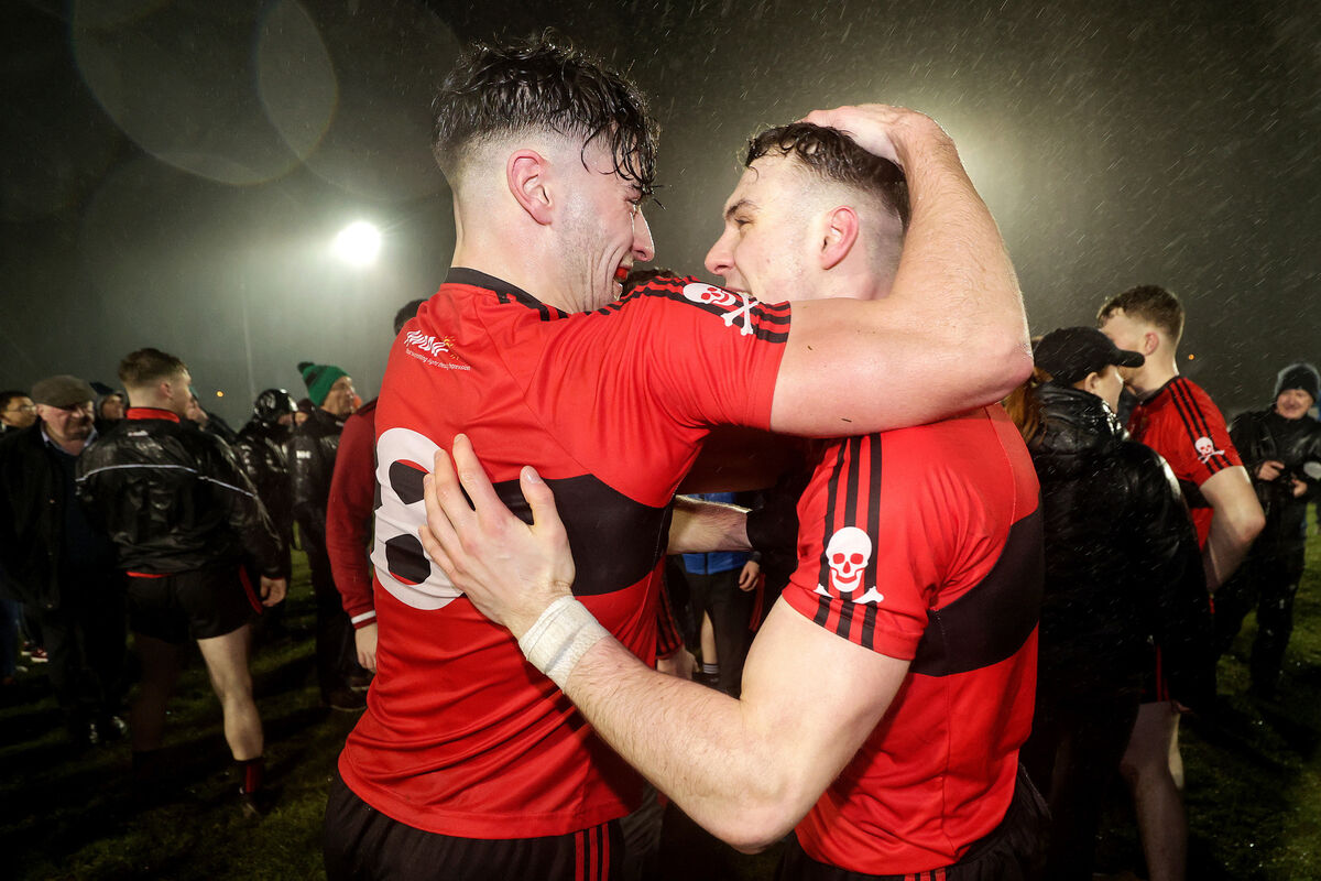 UCC’s Shane Merritt celebrates after the game with Daniel O'Mahony. Picture: INPHO/Laszlo Gezo UCC’s Shane Merritt celebrates after the game with Daniel O'Mahony. Picture: INPHO/Laszlo Gezo