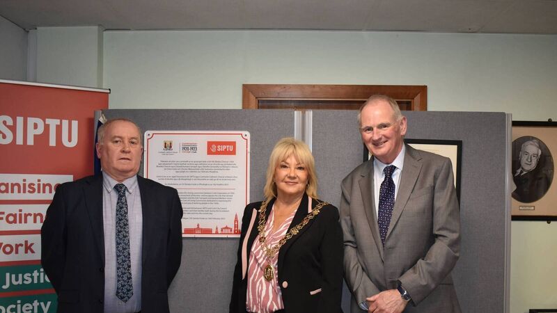 'Cork birthplace of many who fought for dignity of a living wage': Labour rights plaque put up in Connolly Hall