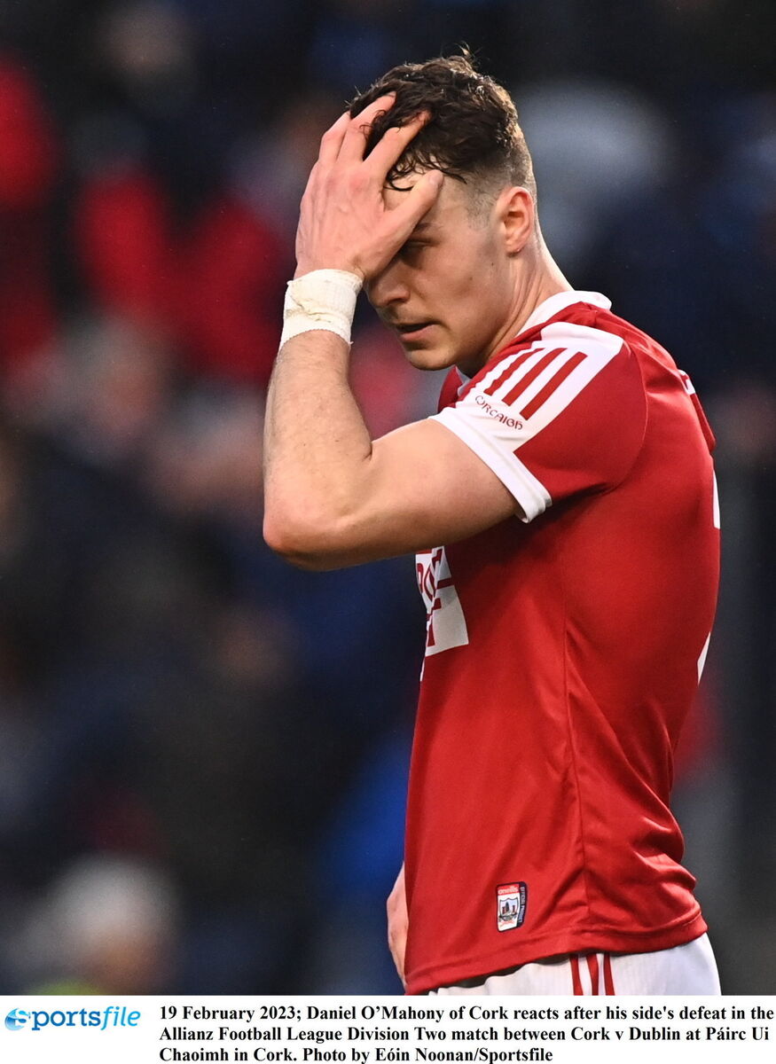 Daniel O'Mahony shows his disappointment after losing to Dublin. Picture: Eóin Noonan/Sportsfile Daniel O'Mahony shows his disappointment after losing to Dublin. Picture: Eóin Noonan/Sportsfile