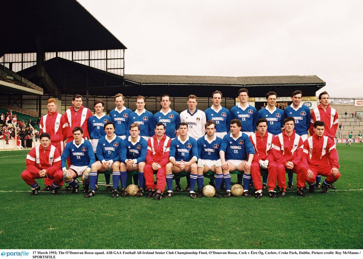 The O'Donovan Rossa before their All-Ireland club football success against Éire Óg, Carlow, at Croke Park in 1993. Picture: Ray McManus/SPORTSFILE