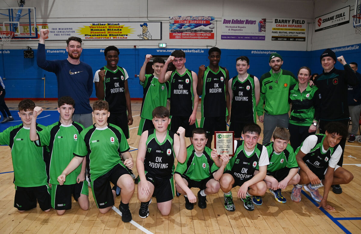 St Aidan's celebrate their win in Cork at the start of December. Picture Denis Minihane.