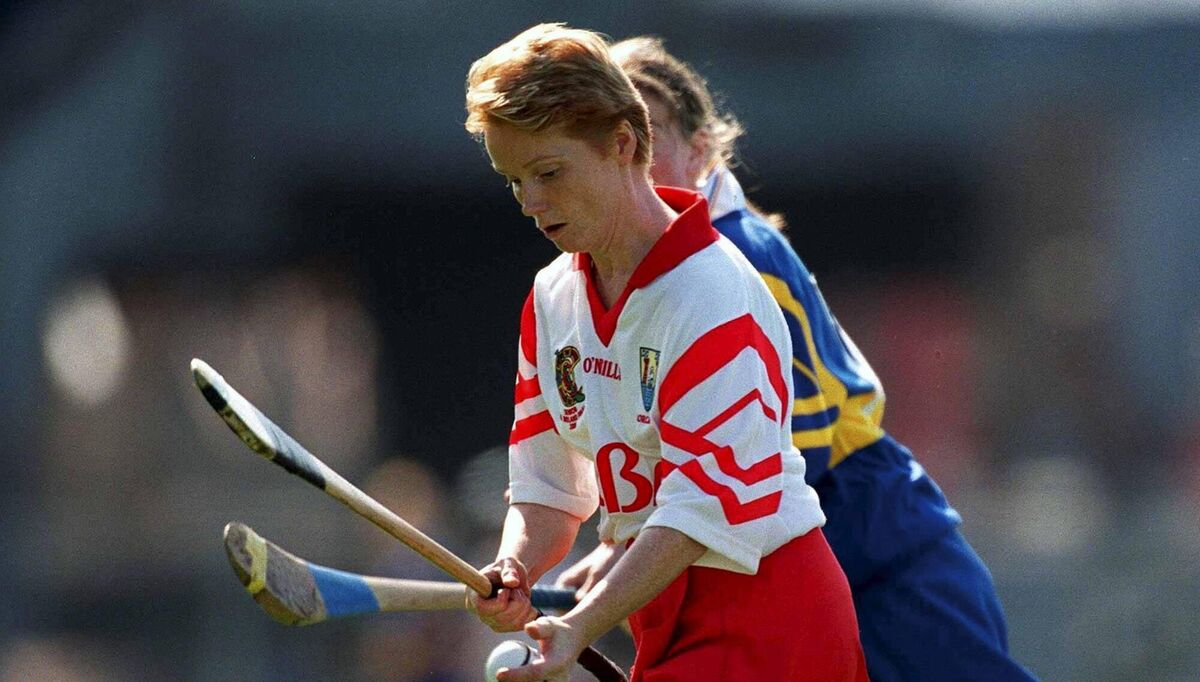 Linda Mellerick of Cork during the 2000 All-Ireland Senior Camogie Championship final. Picture: Pat Murphy/Sportsfile