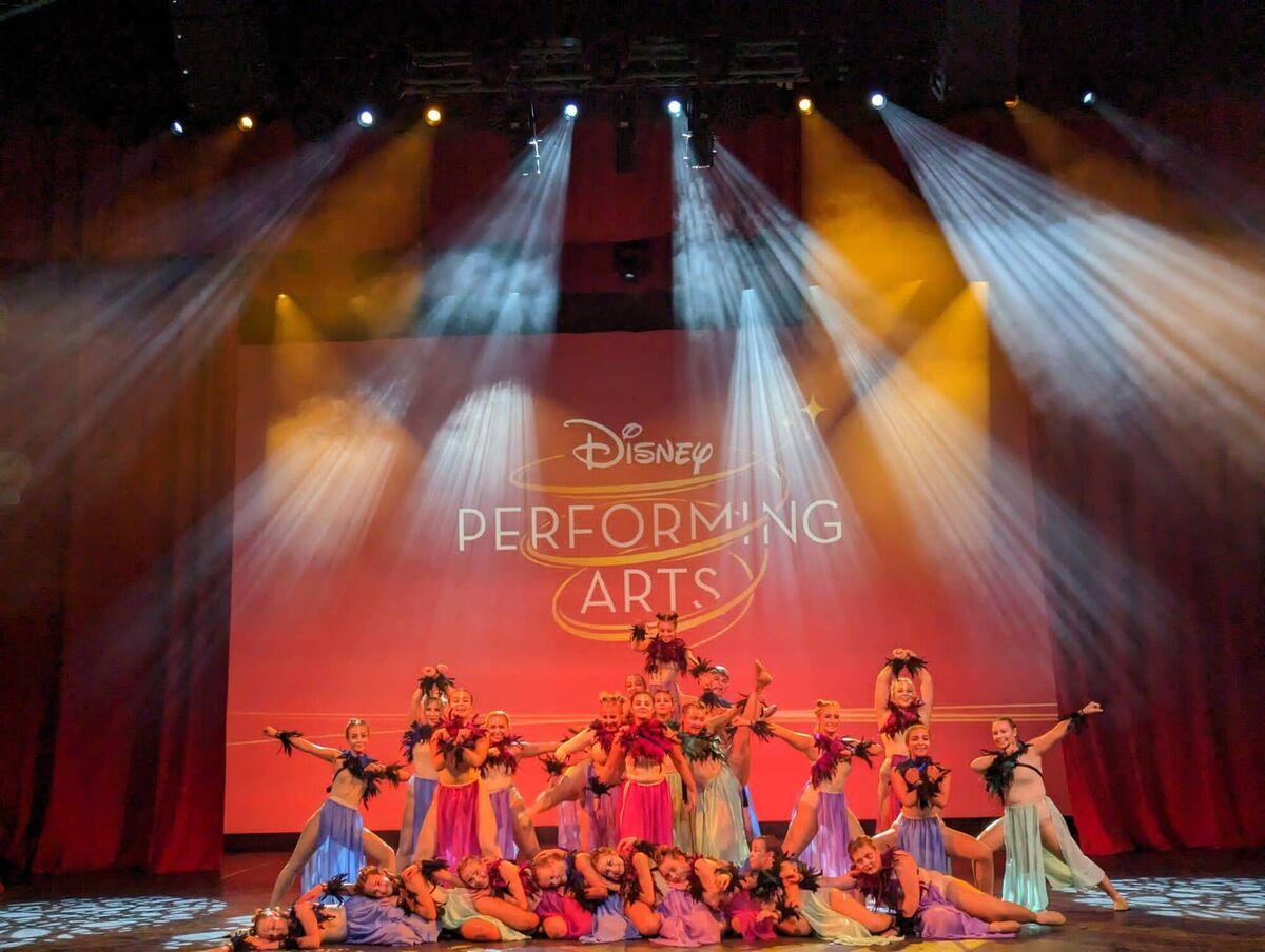 Students from The ACA recently performed at Disneyland Paris. Picture credit: Aileen Coffey. 