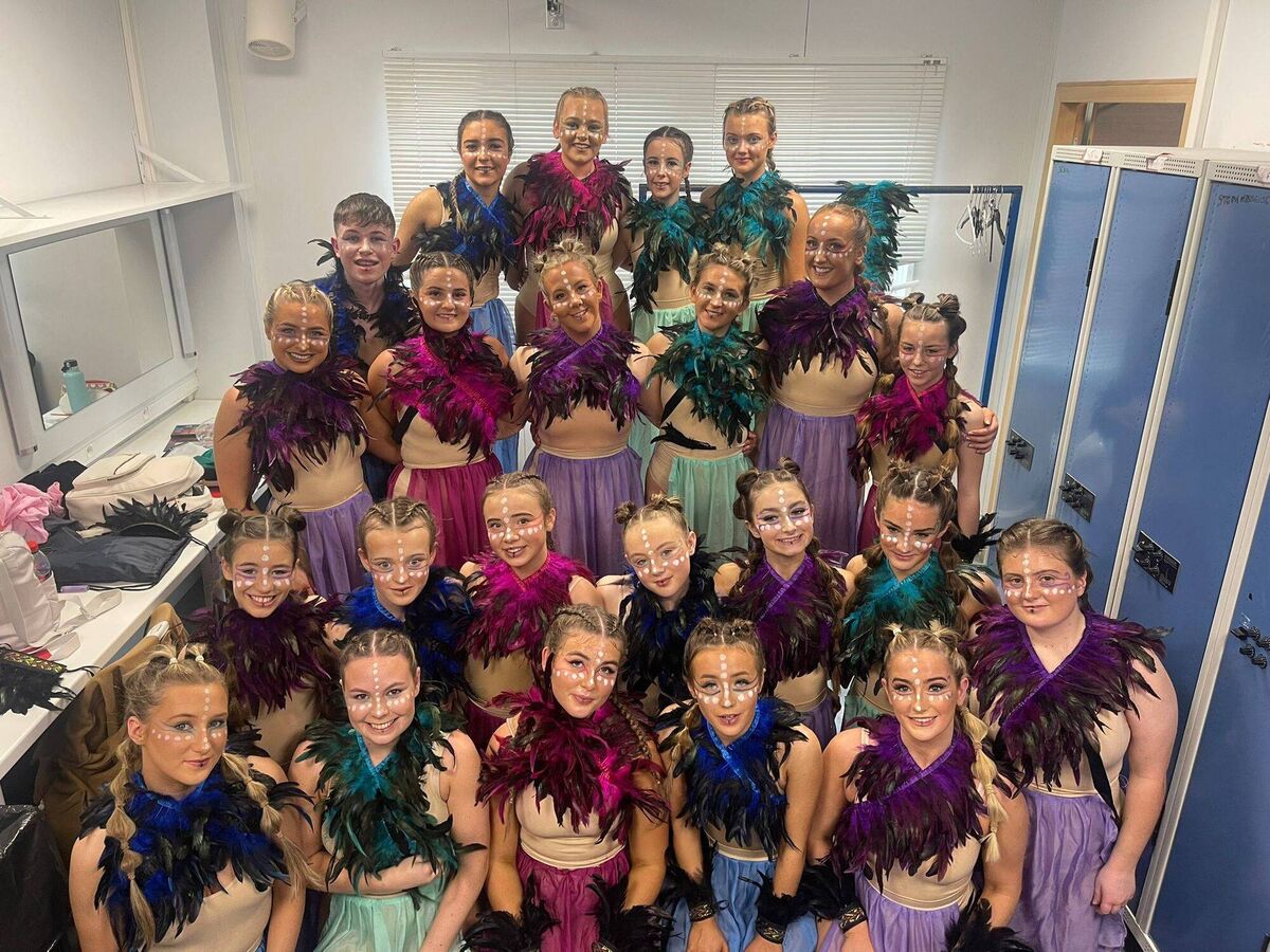 Students from The ACA recently performed at Disneyland Paris. They are pictured here in costume. Picture credit: Aileen Coffey. 