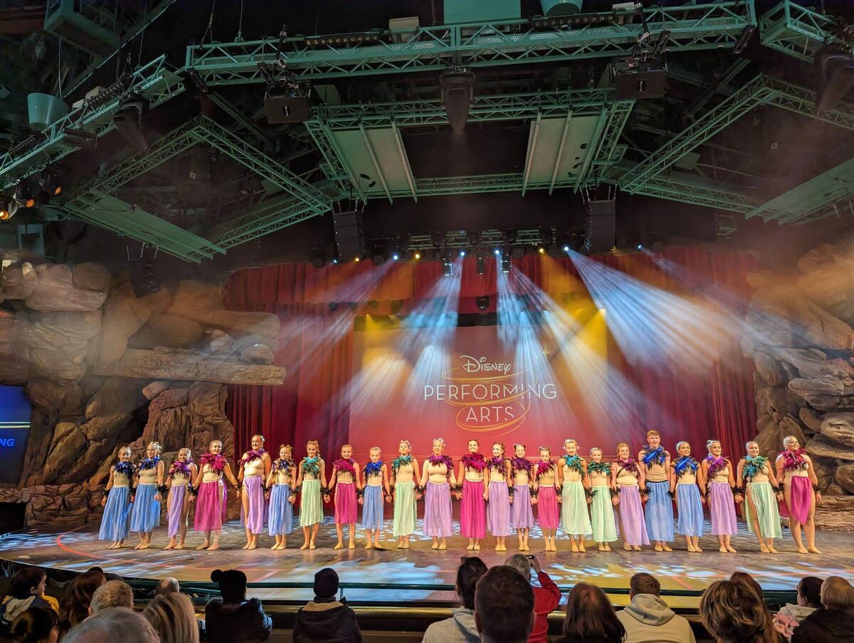 Students from The ACA recently performed at Disneyland Paris. Picture credit: Aileen Coffey. 