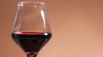 Red wine glass and chocolate