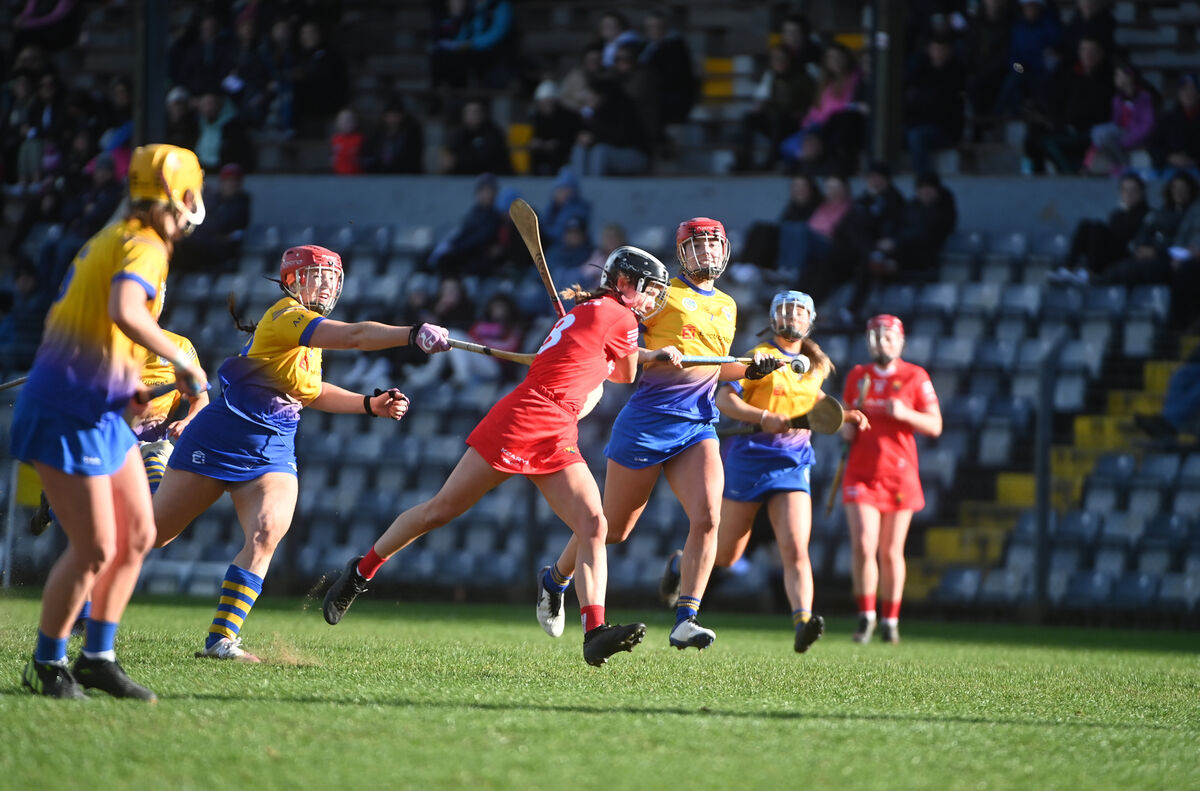 Midfielder Saoirse McCarthy fires over a point. Picture: Larry Cummins. Midfielder Saoirse McCarthy fires over a point. Picture: Larry Cummins.