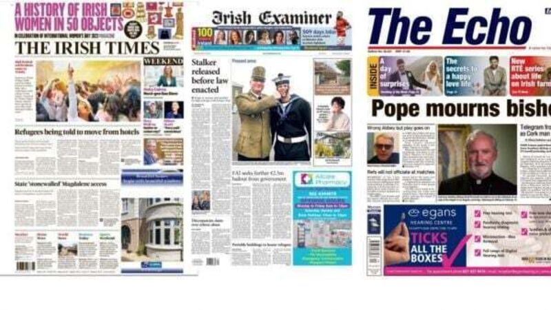 What the papers say: Saturday's front pages What the papers say: Saturday's front pages