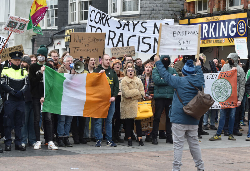 Protests at Grand Parade Cork. Picture: Eddie O'Hare Protests at Grand Parade Cork. Picture: Eddie O'Hare