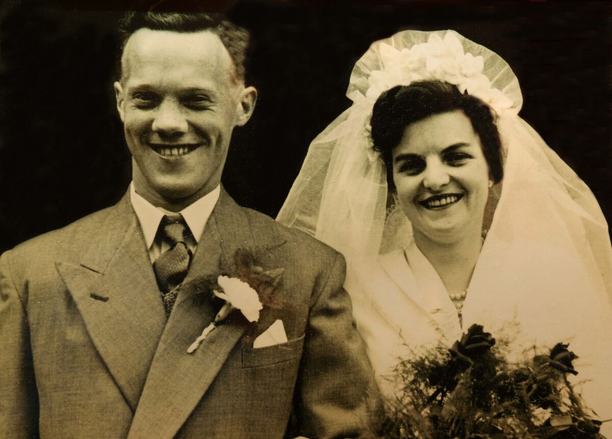  Peter and Eileen Browne, on their wedding day in 1952. Picture: Jim Coughlan