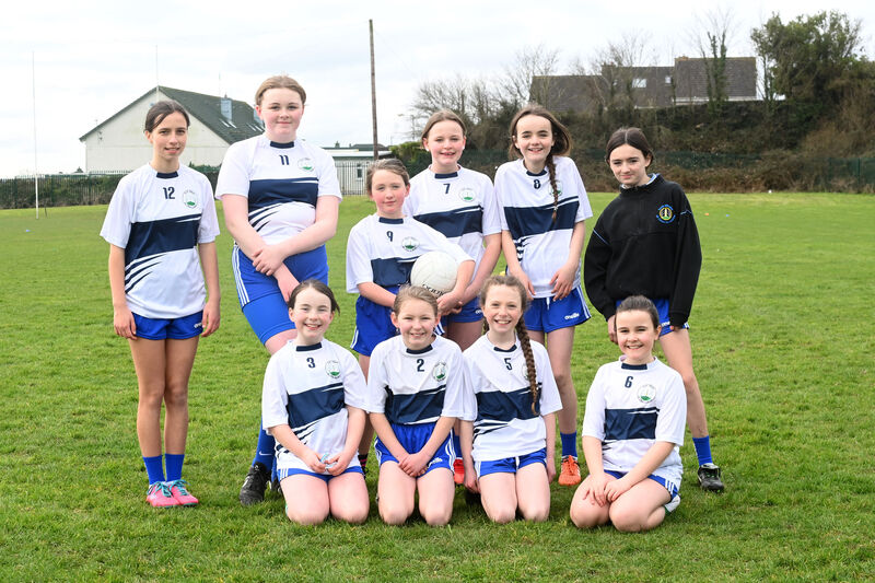 Girls from St Mary's On The Hill at the the blitz. Gaelic games blitz for local primary schools at North Monastery Secondary School, Cork. Eight local national schools sent teams of boys and girls, and mixed teams to take part in the sports event of hurling and football. Pic: Larry Cummins