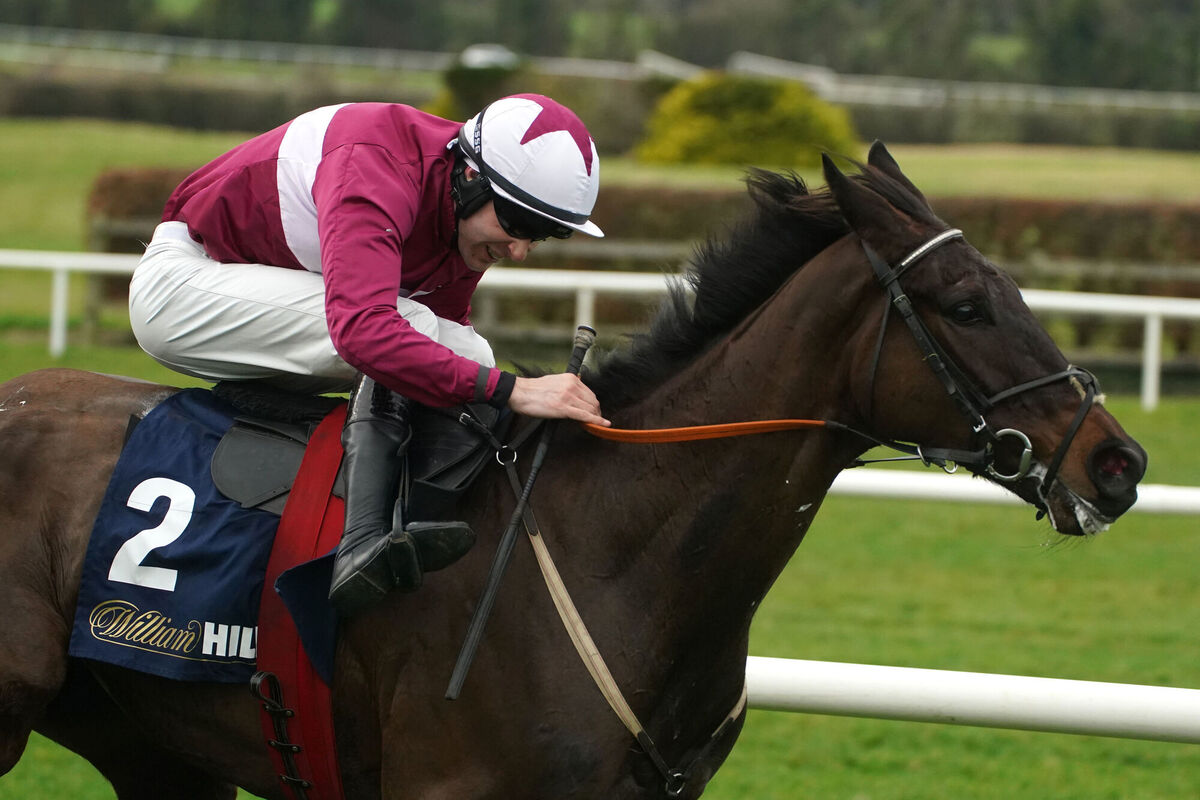 Churchstonewarrior, ridden by Aidan Coleman, won The William Hill Ten Up Novice Chase. Picture: Brian Lawless/PA Wire Churchstonewarrior, ridden by Aidan Coleman, won The William Hill Ten Up Novice Chase. Picture: Brian Lawless/PA Wire