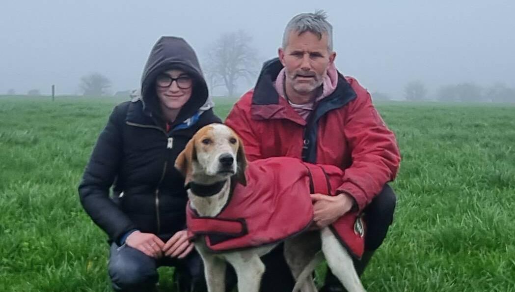 John O’Callaghan and Ciara McSweeney with Authority of Northern Hunt winner of the griffin United Senior Draghunt at Whitechurch.