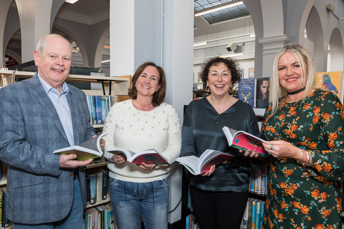David O' Brien, City Librarian,Michelle Walshe, Author, Tania Banotti, Creative Ireland, Patricia Looney, Cork City Library at the launch of Words 3. Picture David Creedon David O' Brien, City Librarian,Michelle Walshe, Author, Tania Banotti, Creative Ireland, Patricia Looney, Cork City Library at the launch of Words 3. Picture David Creedon