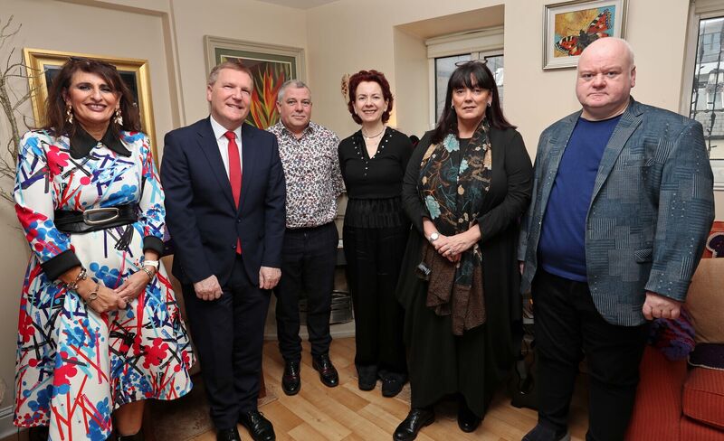  Alma O'Riordan, Director Cork Cancer Care Centre, Minister for Finance Michael McGrath TD, James White, Director Cork Cancer Care Centre, Grainne Farren, Cork Cancer Care Centre Ambassador, Linda Goggin James, CEO Cork Cancer Care Centre and Ralph O'Flaherty, Director Cork Cancer Care Centre. Picture: Jim Coughlan.