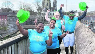 <p class="contextmenu internal_Caption">Sanctuary Runners Nomathemba Macala, Angela Flynn, Sharin Pillay and Esmeraldo Tavares launch the Cork St Patrick’s Festival - they will be the Grand Marshal of the 2023 event. Picture: Darragh Kane</p>