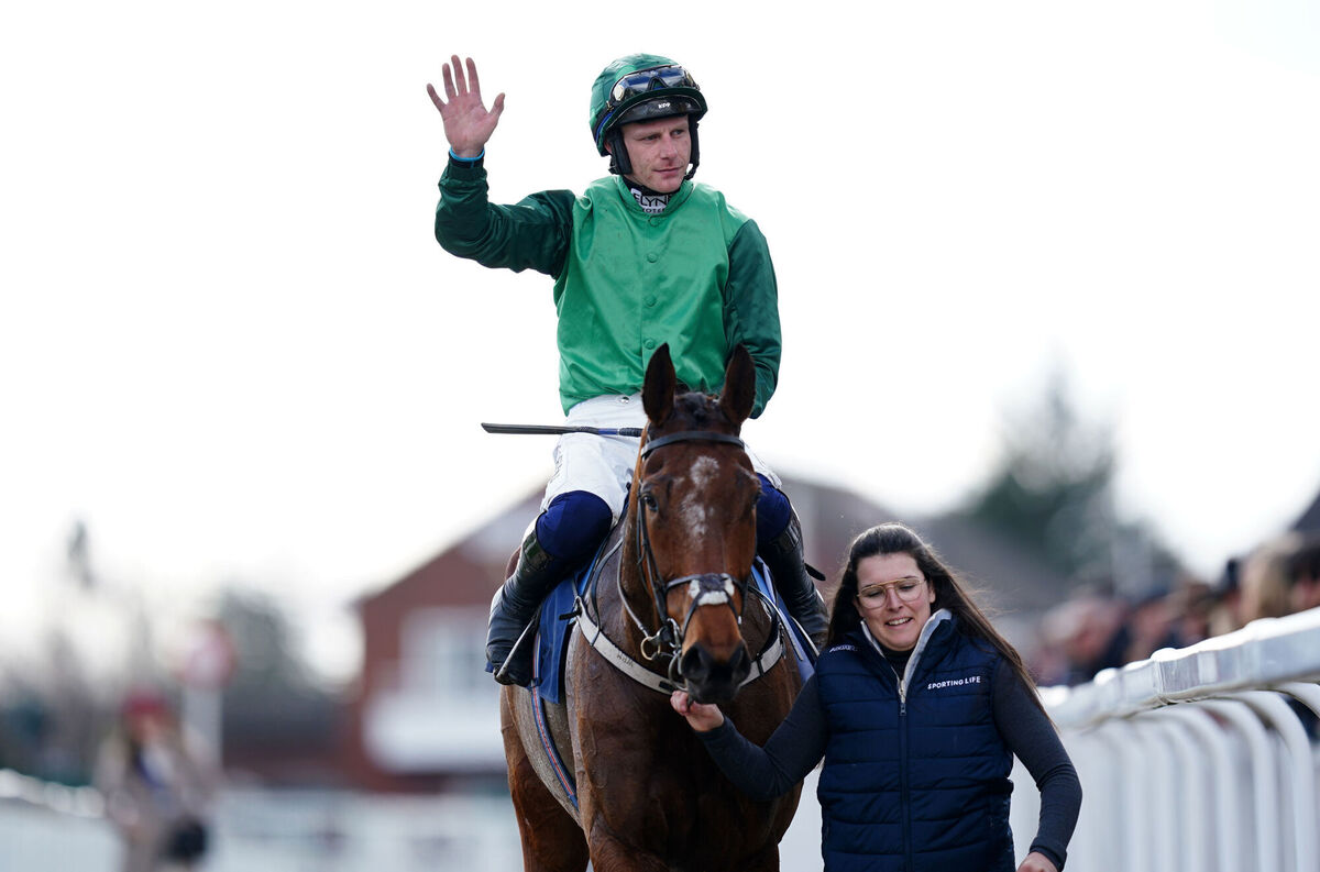 Paul Townend celebrates winning the Sporting Life Arkle Challenge Trophy Novices' Chase on El Fabiolo on day one of the Cheltenham Festival at Cheltenham Racecourse. Paul Townend celebrates winning the Sporting Life Arkle Challenge Trophy Novices' Chase on El Fabiolo on day one of the Cheltenham Festival at Cheltenham Racecourse.