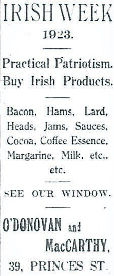 Ad in the Echo on March 17, 1923