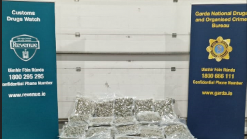Man arrested as gardaí seize €1.1 million worth of cannabis in Kildare