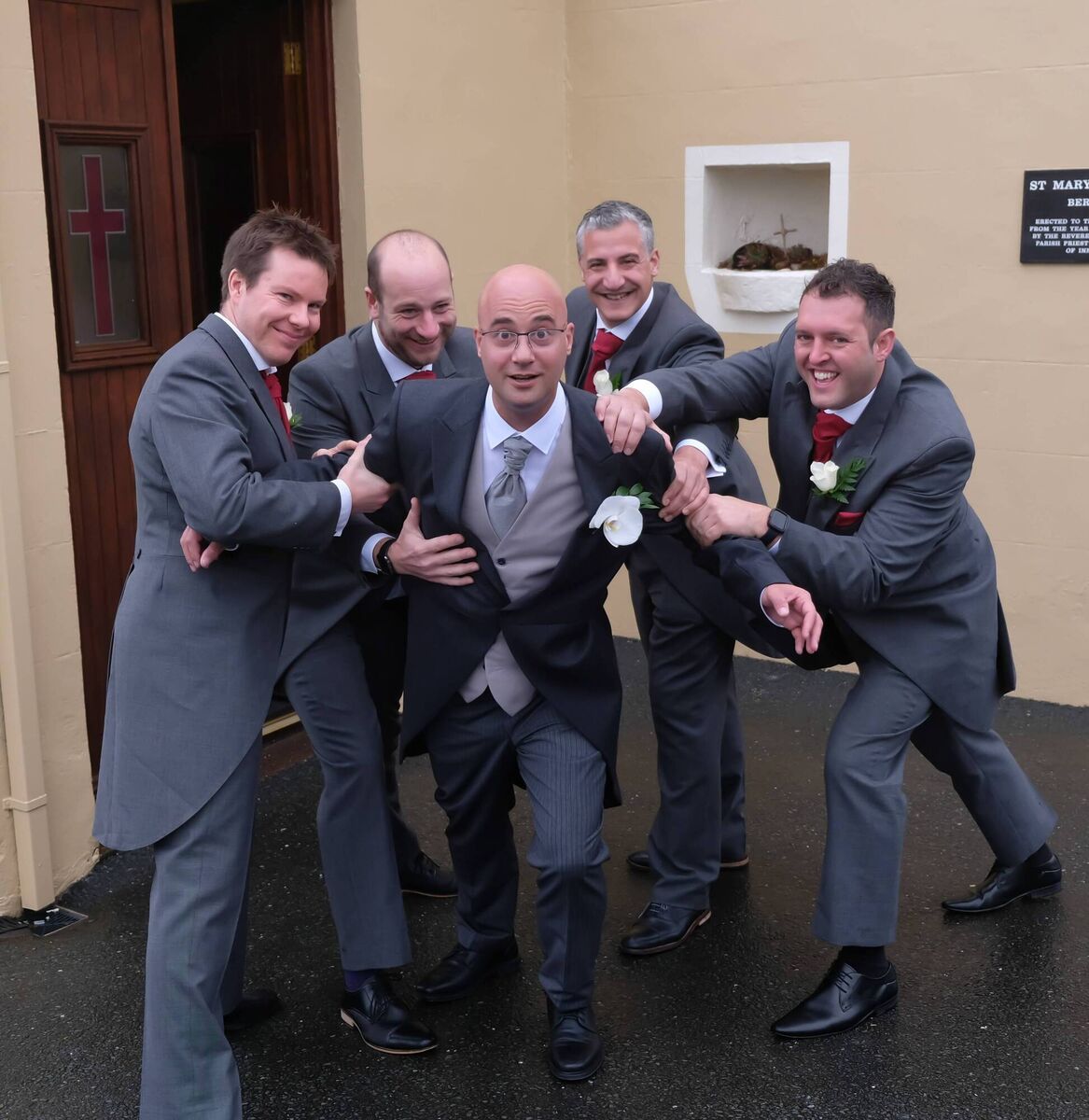 Lex Burrows had his brother and three best friends in his party. Lex Burrows had his brother and three best friends in his party.