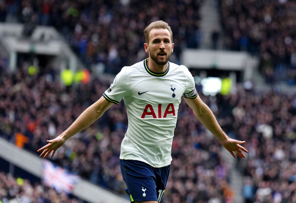 Tottenham Hotspur's Harry Kane celebrates scoring the first of two goal Forest at the Tottenham Hotspur Stadium, London. But he has struggled to get a hat-trick of late