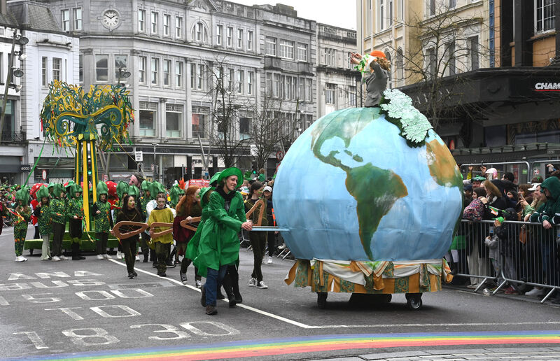  Participants in the St Patrick's Day Parade at Cork City on March 17th 2023. Pic; Larry Cummins