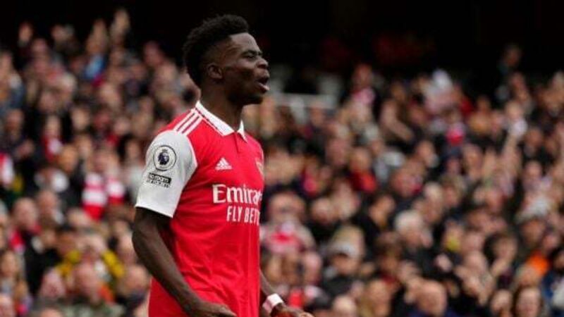 Bukayo Saka scores twice as Arsenal beat Crystal Palace to go eight points clear