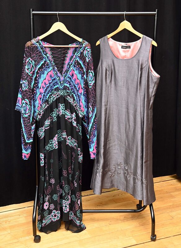 Dresses, one of which was worn by the late Cara O'Sullivan in Pagliacci, (left) and the other worn by Majella Cullagh in Side by Side by Sondheim. Dresses, one of which was worn by the late Cara O'Sullivan in Pagliacci, (left) and the other worn by Majella Cullagh in Side by Side by Sondheim.