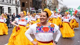 <p>Mexican Community in Cork performers pictured at the 2023 Cork St. Patrick's Day Parade. Picture: Michael O'Sullivan /OSM PHOTO</p>