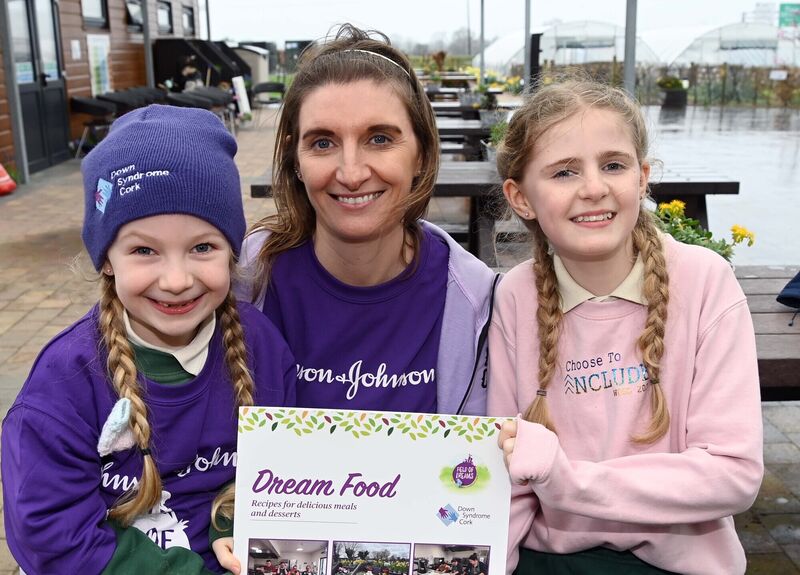 Sheila Dineen, staff member, with her daughters Sienna and Mila at the launch of the first cook book, Dream Food, produced by students and staff at Field of Dreams, Down Syndrome Cork, launched on World Down Syndrome Day. Sheila Dineen, staff member, with her daughters Sienna and Mila at the launch of the first cook book, Dream Food, produced by students and staff at Field of Dreams, Down Syndrome Cork, launched on World Down Syndrome Day.