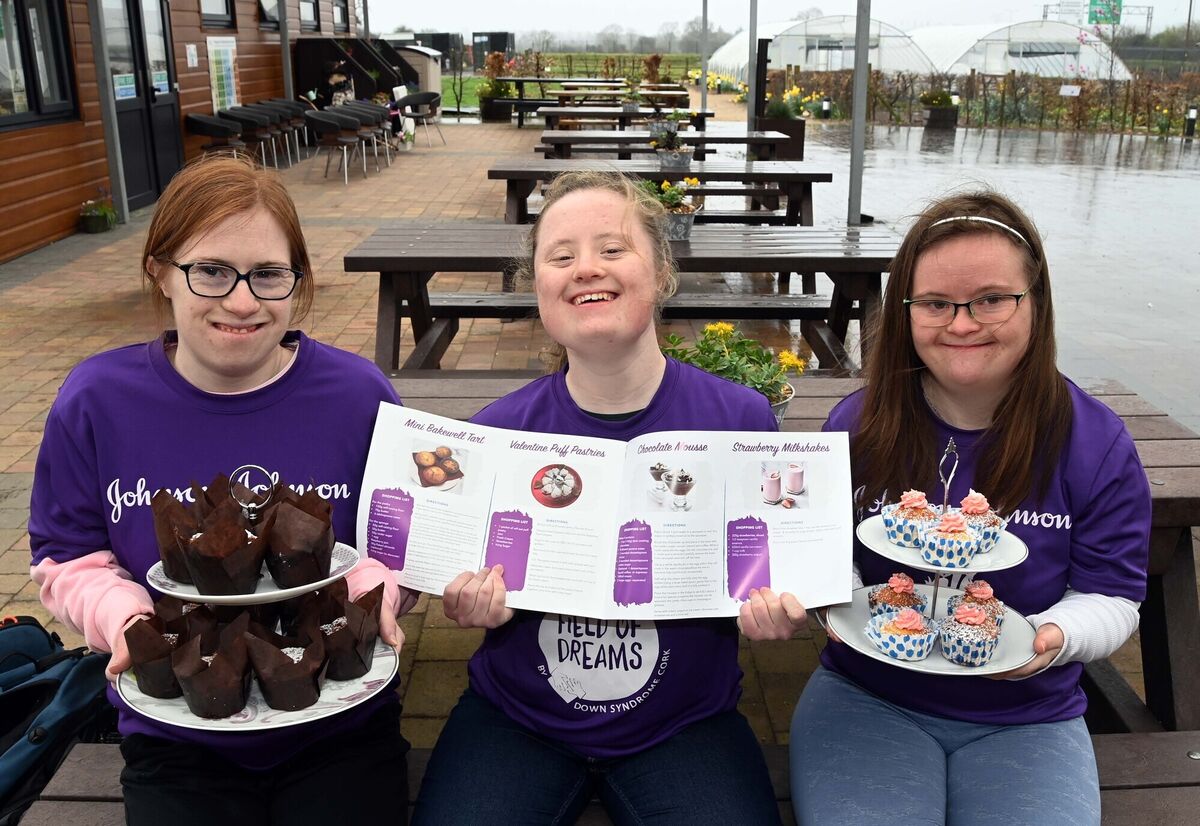 Karen O'Mahony (left), Fiona O'Brien (centre) and Rebecca Pearson, three of the students, at the launch of the first cook book, Dream Food, produced by students and staff at Field of Dreams, Down Syndrome Cork, launched on World Down Syndrome Day. Karen O'Mahony (left), Fiona O'Brien (centre) and Rebecca Pearson, three of the students, at the launch of the first cook book, Dream Food, produced by students and staff at Field of Dreams, Down Syndrome Cork, launched on World Down Syndrome Day.