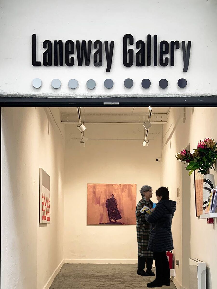 People attending the opening of Laneway Gallery in Shandon recently.