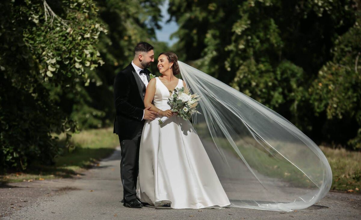 The couple were able to stop off at Blarney Castle and Gardens to get some photographs of their special day. The reception was held in Springfort Hall, Mallow. The couple were able to stop off at Blarney Castle and Gardens to get some photographs of their special day. The reception was held in Springfort Hall, Mallow.