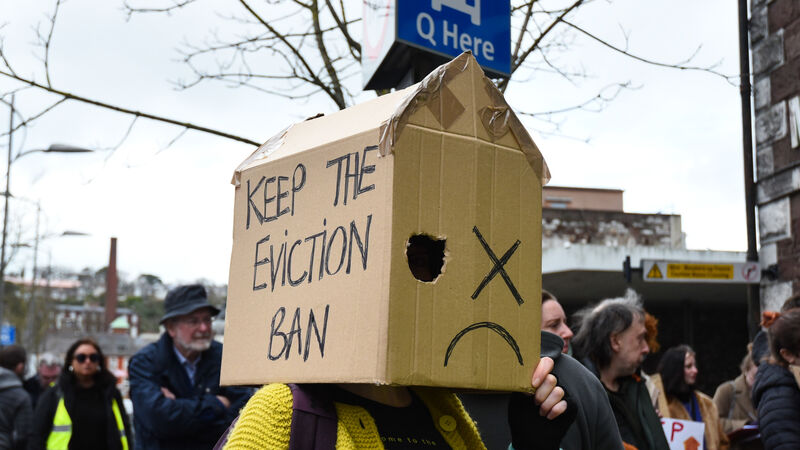 Dozens attend housing rally in city centre Dozens attend housing rally in city centre
