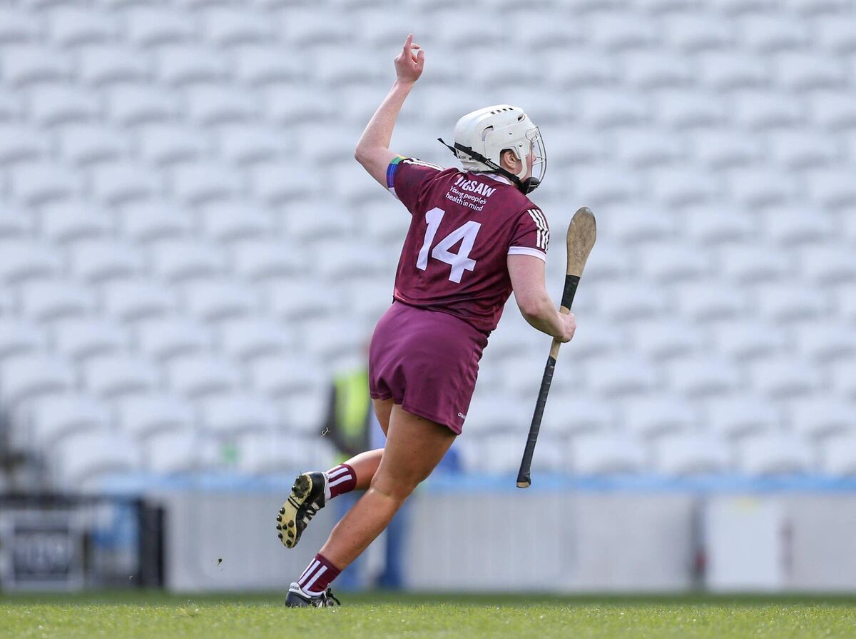 Galway's Ailish O'Reilly celebrates scoring a goal against Cork at Páirc Uí Chaoimh. Picture: INPHO/Ken Sutton Galway's Ailish O'Reilly celebrates scoring a goal against Cork at Páirc Uí Chaoimh. Picture: INPHO/Ken Sutton