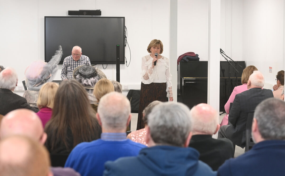  Marian Collins performing at the Over 6o's talent showcase at Cork Penny Dinners Caitriona Twomey Wellness Centre. Pic Larry Cummins