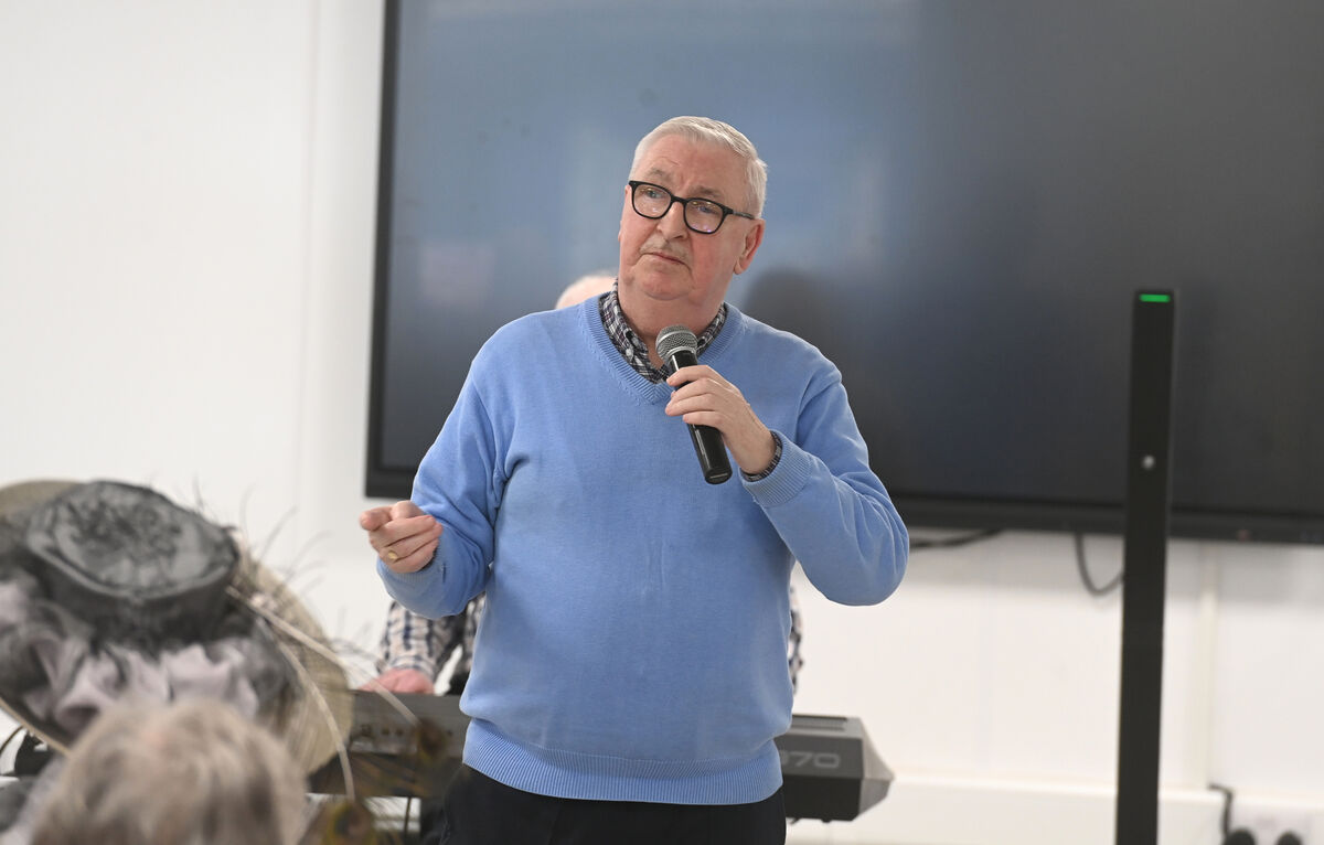  Billy Horgan performing at the Over 6o's talent showcase at Cork Penny Dinners Caitriona Twomey Wellness Centre. Pic Larry Cummins