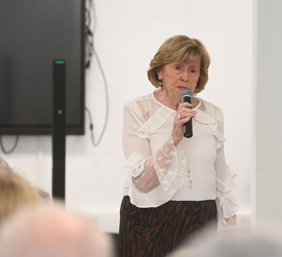  Marian Collins performing at the Over 6o's talent showcase at Cork Penny Dinners Caitriona Twomey Wellness Centre. Pic Larry Cummins