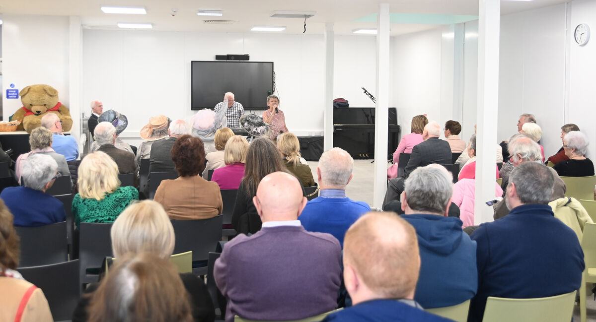  Nuala Pannick performing at the Over 6o's talent showcase at Cork Penny Dinners Caitriona Twomey Wellness Centre. Pic Larry Cummins