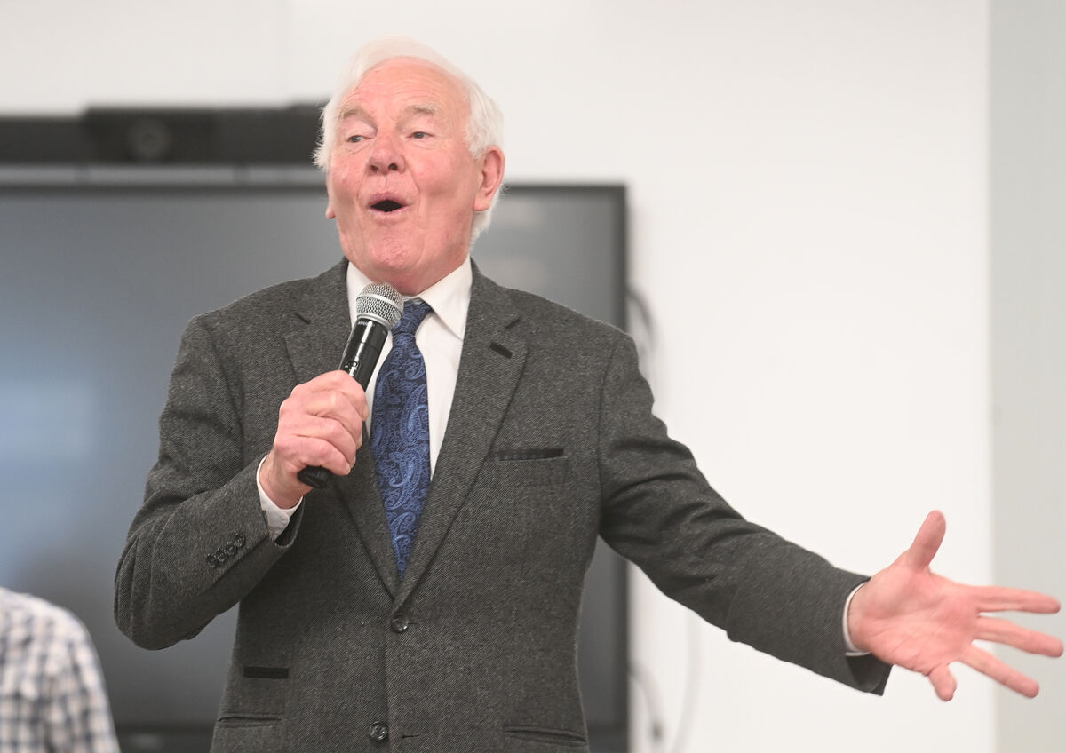  Charlie McAllister performing at the Over 6o's talent showcase at Cork Penny Dinners Caitriona Twomey Wellness Centre. Pic Larry Cummins