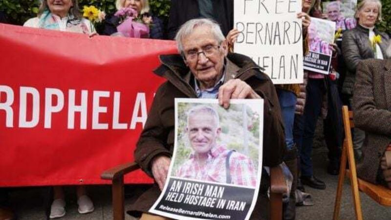 Vigil held outside Dublin embassy for Irishman detained in Iran