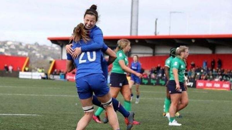 Women's Six Nations: France run in nine tries to thrash Ireland despite early red card