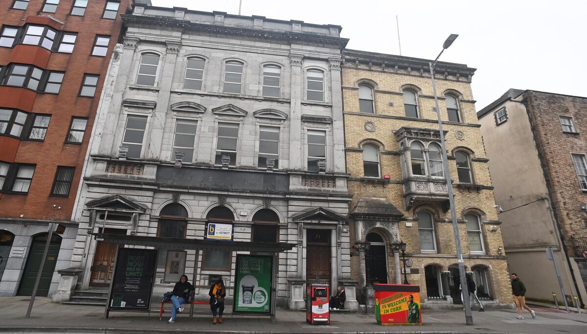 Former National Irish bank at the South Mall/Morgan Street. Picture: Eddie O'Hare Former National Irish bank at the South Mall/Morgan Street. Picture: Eddie O'Hare