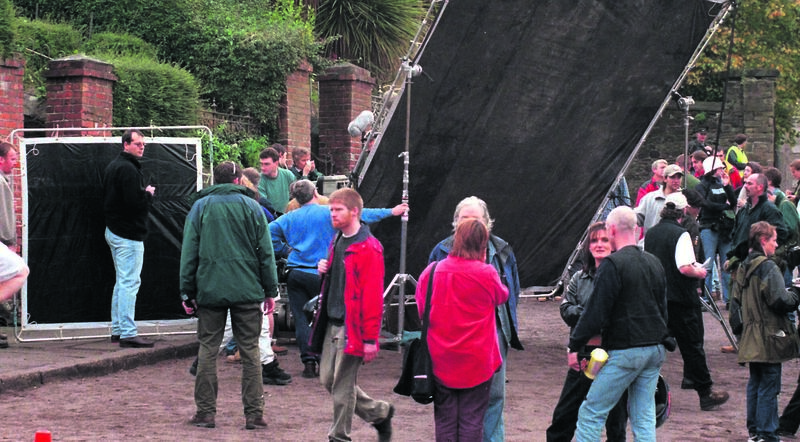 Final preparations being made for the filming of a scene from ‘Angela’s Ashes’ at Gardiner’s Hill, Cork, in the late 1990s; the film was based on Frank McCourt’s 1996 memoir.	Picture: Denis Minihane