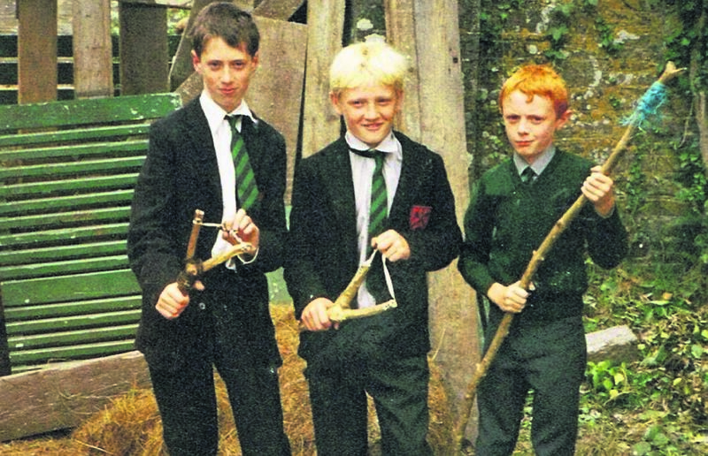 Actors on the set of Cork film ‘War of the Buttons’; most of the filming took place in Skibbereen and other locations around West Cork in 1993.