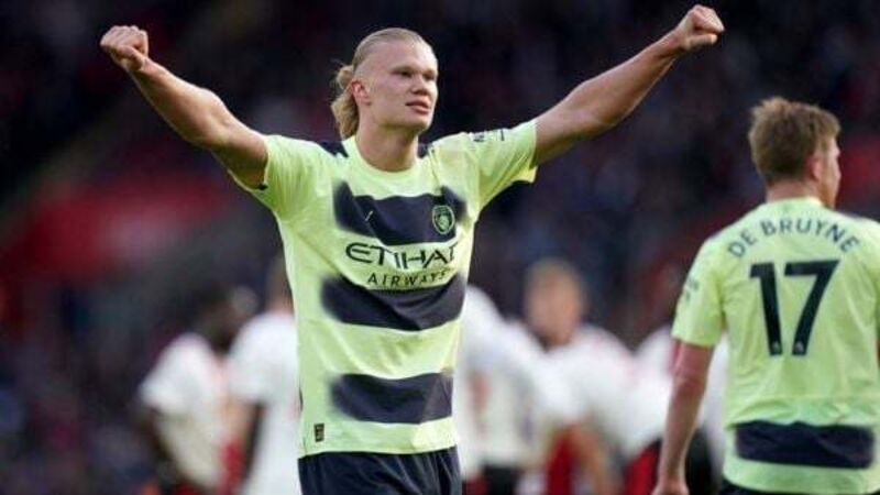 Erling Haaland strikes twice as Manchester City keep up title pursuit Erling Haaland strikes twice as Manchester City keep up title pursuit