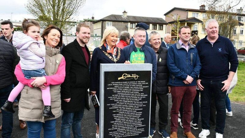 Garden of remembrance in honour of two local Cumann na mBan members unveiled at Cork park