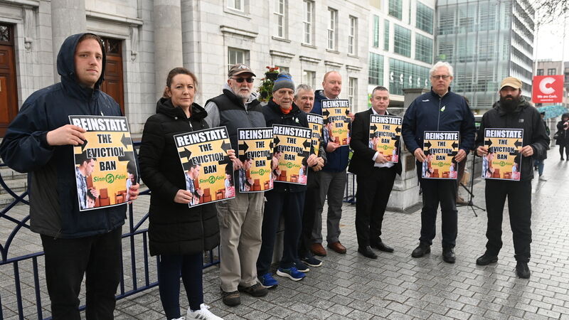 '975 people facing eviction': Protest on housing crisis takes place at Cork City Hall